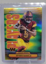 Topps 2025 Chrome Football Jayden Daniels Power Players Refractor #PP-3