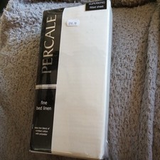 New ivory Percale Super king Fitted Sheet Fine Bed Linen