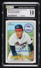 2018 Heritage High Number Real One Phil Niekro CGC 10 Gem Mint Auto HOF 1jp7