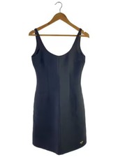 PRADA/Tricotine mini-dress/40/Wool/BLK/Solid/P3O05