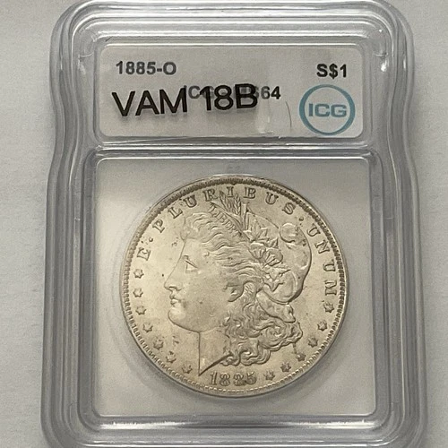 1885-O New Orleans Mint Silver VAM 18B ICG MS64