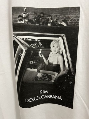 び*く様 Dolce&Gabbana×KimKardashianコラボ 大判シル T-shirt Di Dolce & Gabbana Kim Kardashian Taglia XL In Cotone