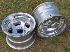 Vintage Pair 15x10 Genuine Edelbrock 426 By Ultra Wheel 5x4.5 Ford 9 Hot Rod