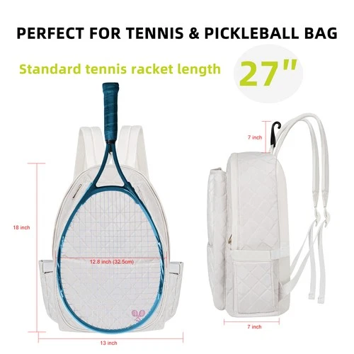 Outdoors Tennis Backpack Holds 2 Rackets Large Storage Unisex Water Resistant - Picture 3 of 17