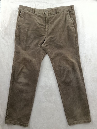 Marks & Spencer, M&S Men's Corduroy Trousers - High Waist Stretch Cotton W42 L32 Brown