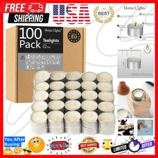 Unscented White Tealight Candles -100 Pack, 6 to 7 Hour Burn Time Smokeless, ...