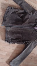 Banana Republic Brown Leather Jacket XL Men's Zip Closure Zipper Accents