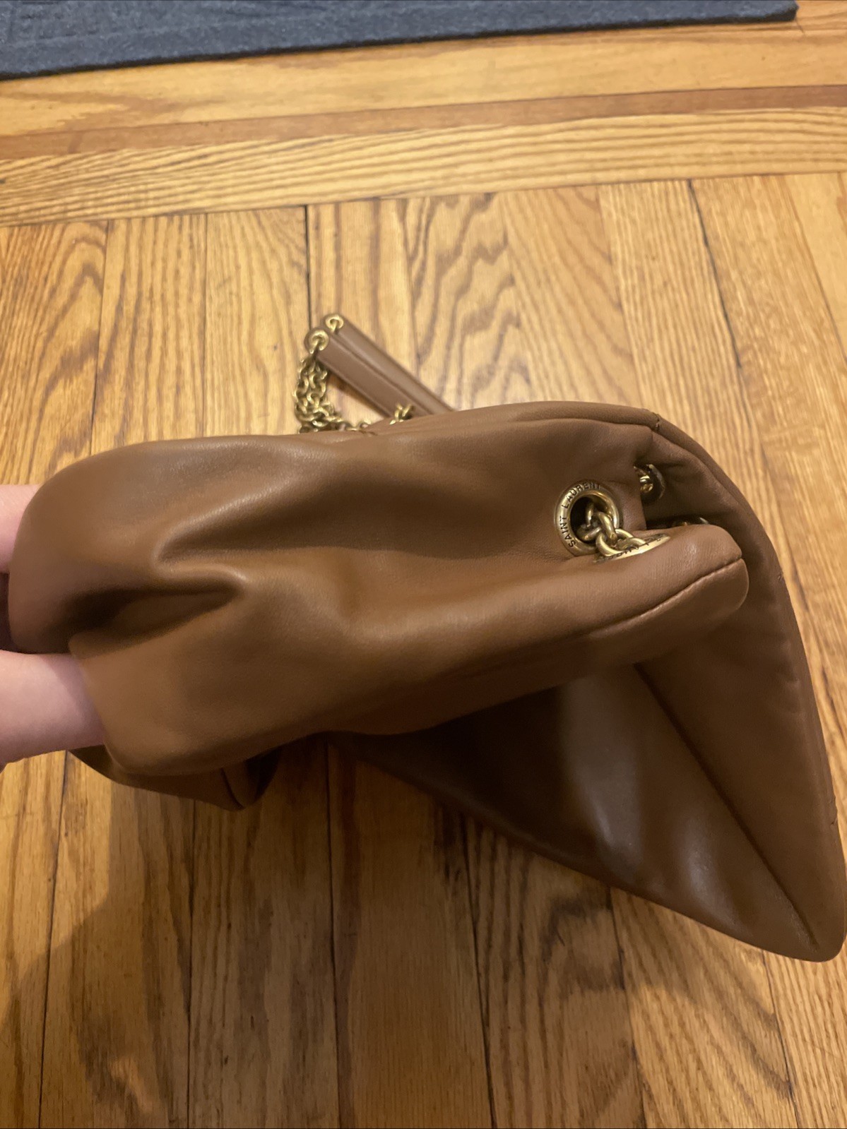 SAINT LAURENT Borsa a catena Yves St Laurent Light Fox piccola Jamie 4.3