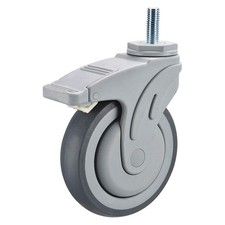 GRAINGER APPROVED P17S-RP050K-ST1-TB-001 Stem Caster,5"dia,Polyolefin,220lb 19YX