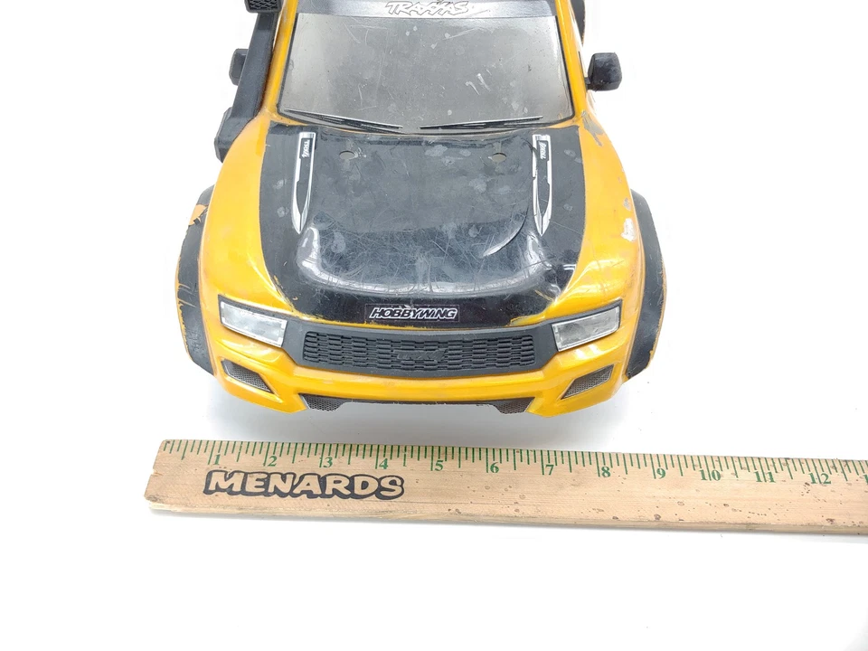 Used/Rough Traxxas TRX-4 Sport High Trail Clip Versio Yellow/Orange Crawler Body - Image 2 of 4