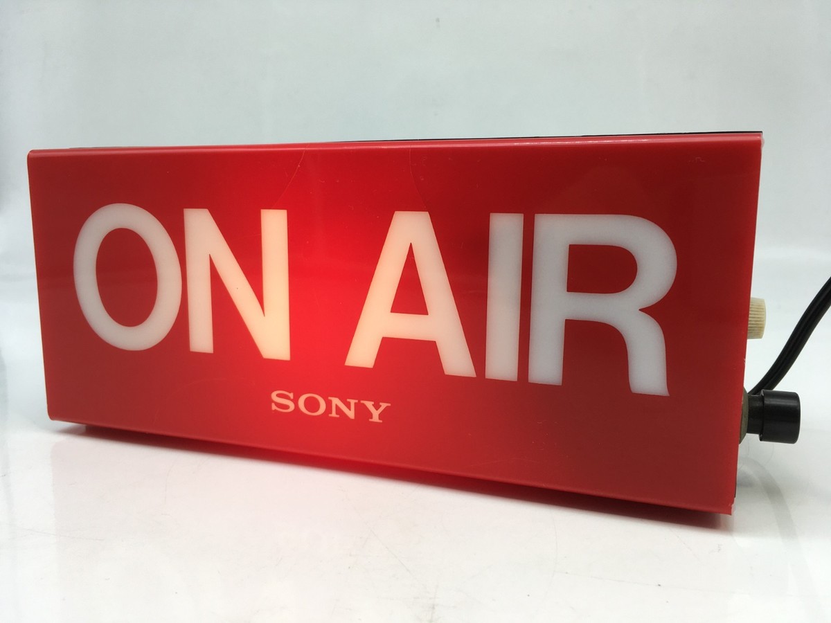 SONY Vintage Electric Store Sign Promotional Display ON AIR RED