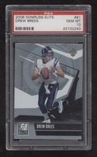 2006 Donruss Elite BASE Foil #81 Drew Brees TRADE Signed by SAINTS! PSA 10 GEM