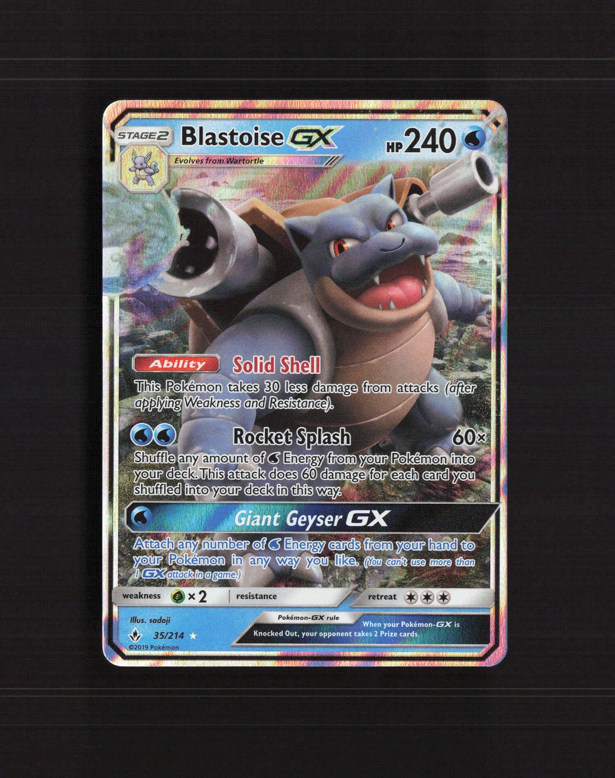 Blastoise GX 35/214 Unbroken Bonds Ultra Rare Holo Pokemon Card NM