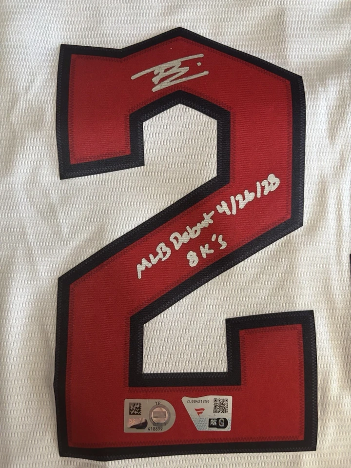 Tanner Bibee Under Wraps Autographed Jersey With Inscribed MLB Debut And 8 K’s - Image 3 of 4
