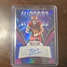 Panini 2025 Certified Mirror Signatures Luke McCaffrey Auto Purple /125