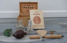 Ancien jeu de pyrographie "THE PANOK" - Kit d'outils de combustion du bois vintage avec boite et manuel