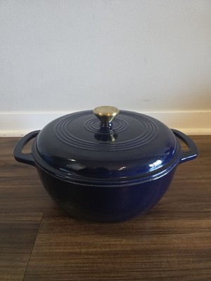 Brandani Italy Cast Iron Enameled Dutch Oven Pot 6 QT Blue