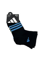 Adidas Girls Superlite 6 Pack Girl's Quarter Athletic Socks Size M 2Y-5Y IR0947