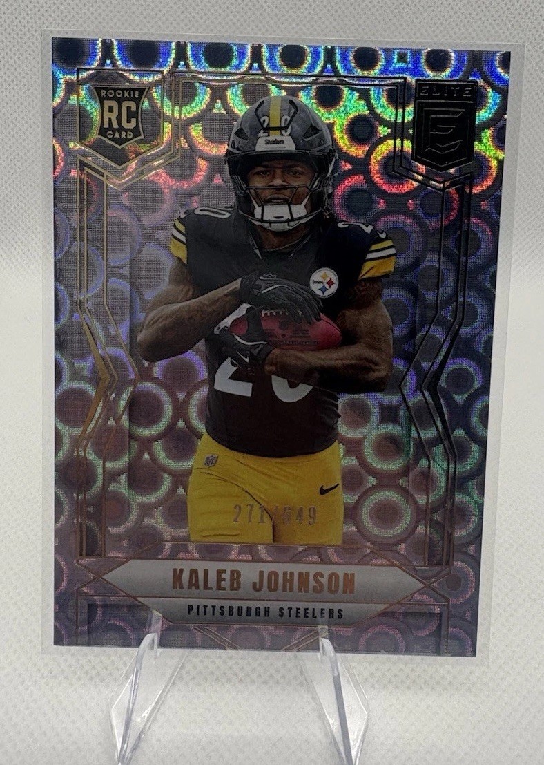 2025 Panini Donruss Elite-Rookies Kaleb Johnson #127 Lavender Pyramids /649 (RC)