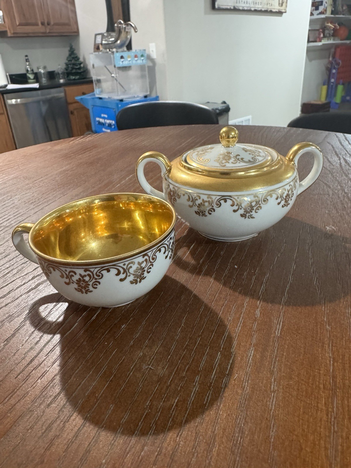 Bavaria Germany Krautheim & Adelberg Porcelain Sugar Bowl W Lid & Teacup