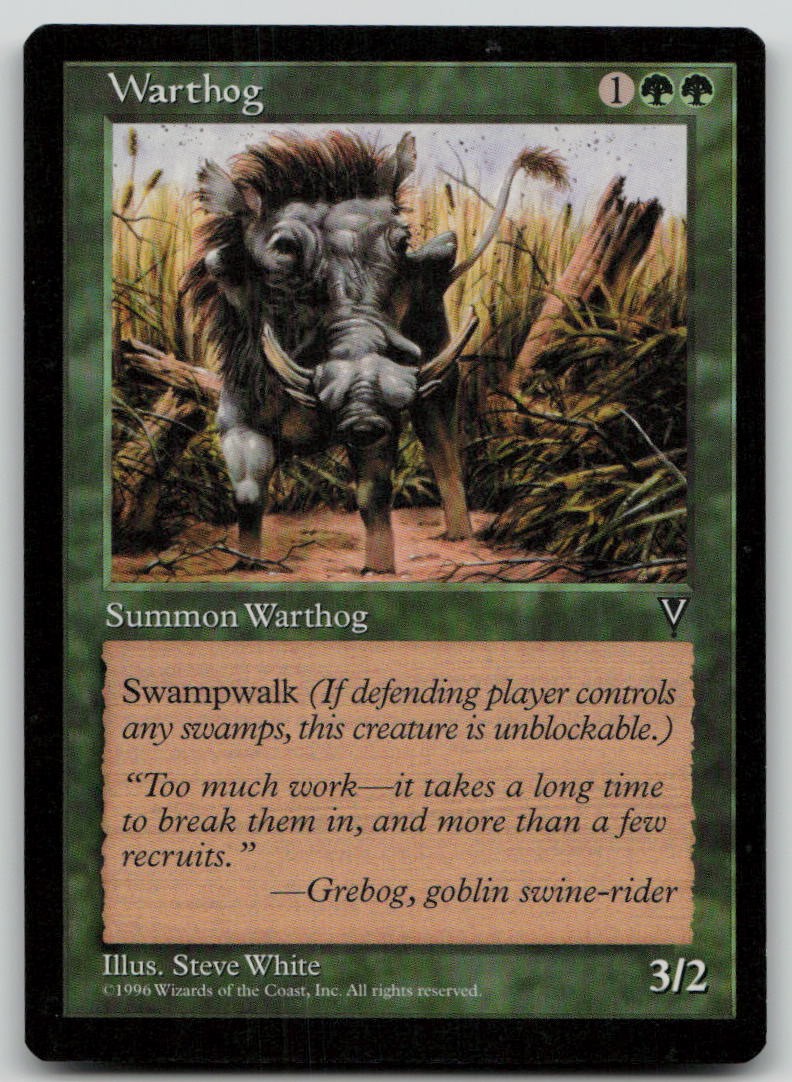 Warthog [Visions - 124] Lightly Played Common Magic