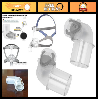 Replacement Elbow Connector for ResMed Mirage FX Nasal Mask - 2 pcs Translucent