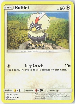 Rufflet 177/236 Common Cosmic Eclipse Pokemon Near Mint