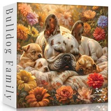 1000 Piece Jigsaw Puzzle For Adults French Bulldog Cute Pet Animal Art Game