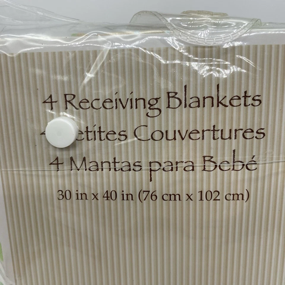 Juego de 4 mantas receptoras de bebé Koala franela elefantes rayas y círculos Foto 3 de 4