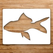 Fish With Disti Large Reusable Wall Stencil For Painting DIY Home Decor Template
