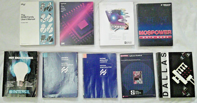 Lot of 9 Various Data Books-Intel/AD/Nat Semi/GBL/Intersil/Dallas Semi/Siliconix