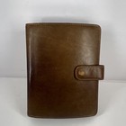Franklin Covey Full-Grain Leather Planner Organizer 7-Ring Binder Brown