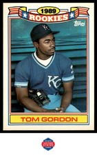 1990 Topps #10b Tom Gordon Glossy Rookies Baseball Card