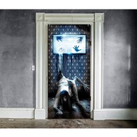 Halloween TüRtapete Zombie MäDchen Kriecht Aus Tv Bunt 80X180Cm FüR Mottoparty