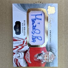 Upper Deck 2013-14 The Cup Petr Mrazek Scripted Swatches Auto Patch SW-PM /35