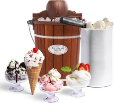 Electric Ice Cream Maker - Old Fashioned Soft Serve Ice Cream Machine Makes Froz