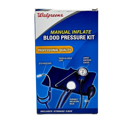 #ad Walgreens Manual Inflate Blood Pressure Kit with Storage Case NEW $8.75