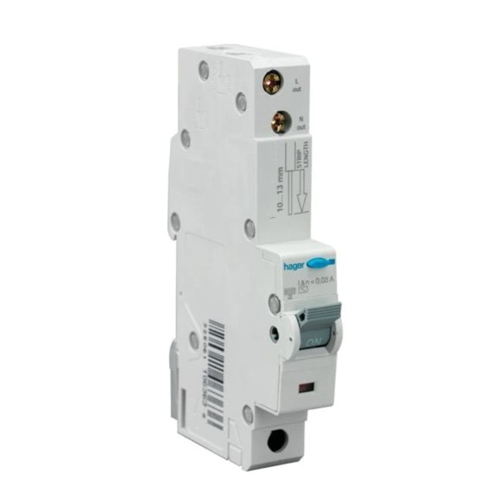 Hager ADB132 B Curve 10kA 30mA RCBO - 32Amp