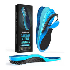 BUKIHOME Hiking Support Insoles for Men/Women Carbon Fiber Orthotic Inserts, Tr