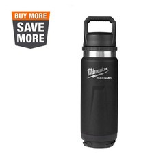 PACKOUT Black 24 oz. Insulated Bottle W/Chug Lid