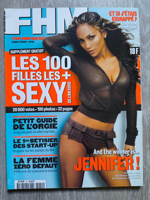 FHM Juillet Juli 2000 Jennifer Lopez Susan Ward Alessia Marcuzzi Thandie Newton