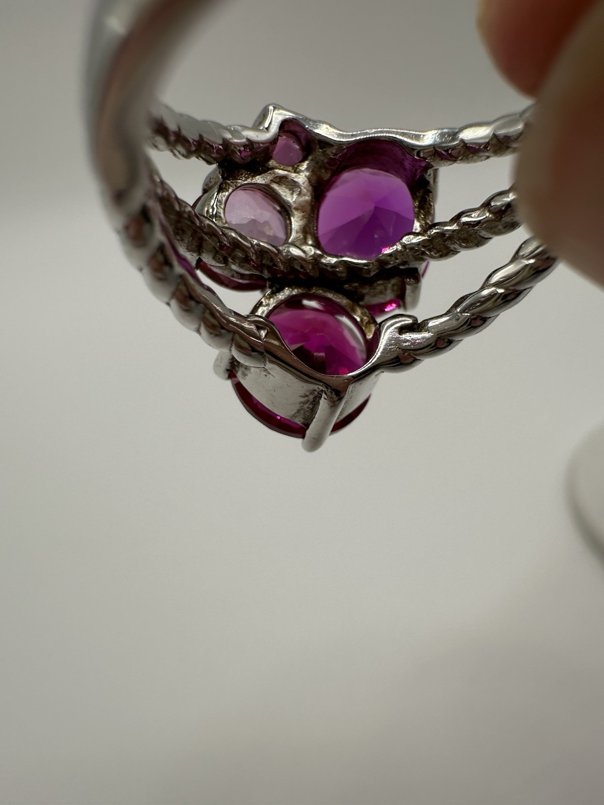 Lab Created Synthetic Ruby & Garnet Sterling Silv… - image 11