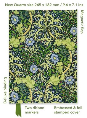 William Morris: Seaweed (Foiled Quarto Journal) Flame Tree Publishing
