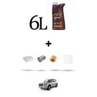 Hoffcar Wartungskit 4 Filter Und 6L ÖL FüR Toyota Rav 4 III 2.2 D-4D 98KW Ab