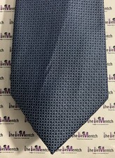 CALVIN KLEIN Silk Blend Navy Polka Dot Design Neck Tie 3  New Without Tags 