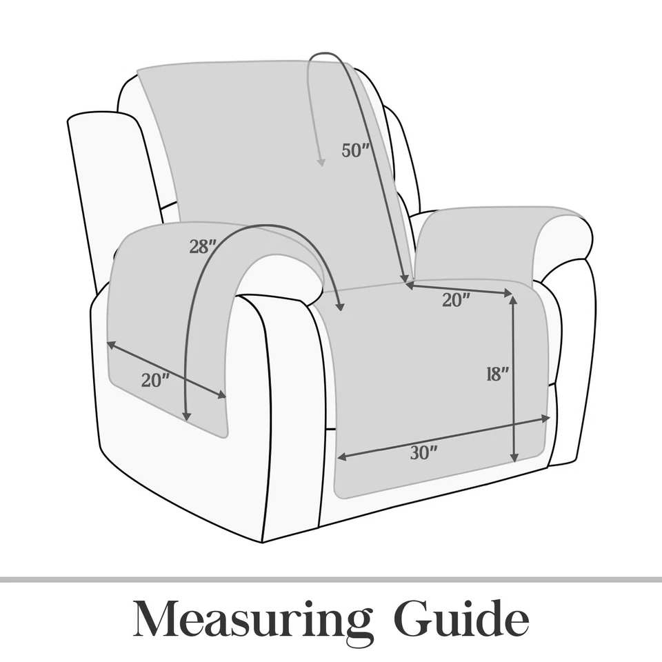 Funda reclinable antideslizante de gran tamaño, silla reclinable acolchada 100 % impermeable... Foto 3 de 4