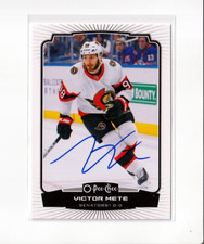 VICTOR METE autographed SIGNED '22/23 OTTAWA SENATORS "O-Pee-Chee" card