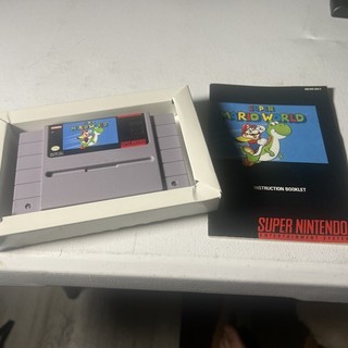Super Mario World SNES Game & Manual No Box