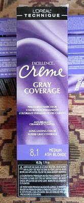 NEW L'Oréal  Excellence Crème Permanent Hair Color 8.1 Medium Ash Blonde 1.74 Oz