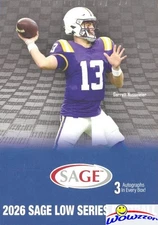 2026 Sage Football Low Series Factory Sealed Hobby Blaster Box-60 ROOKIE+3 AUTOS